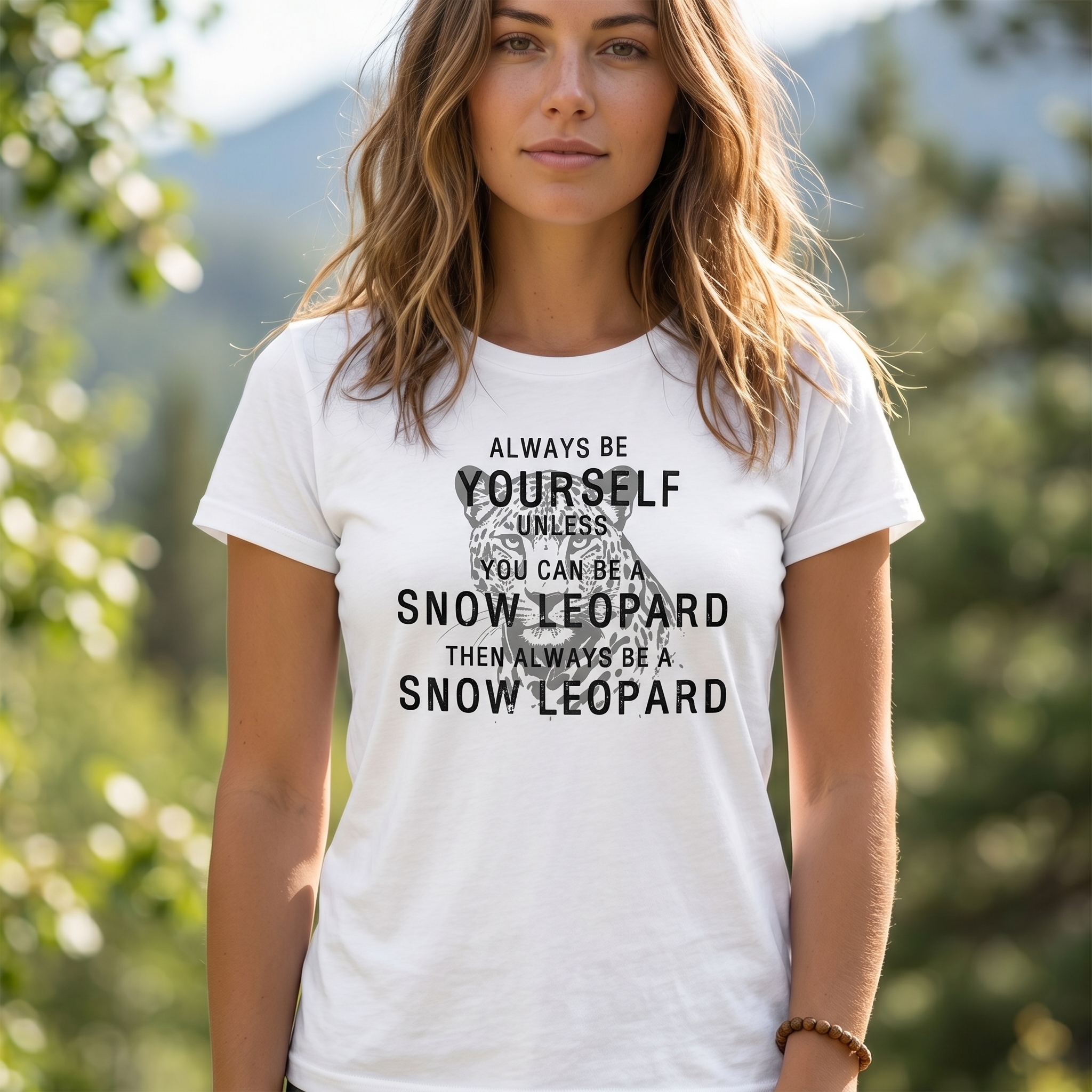 Always Be a Snow Leopard tee