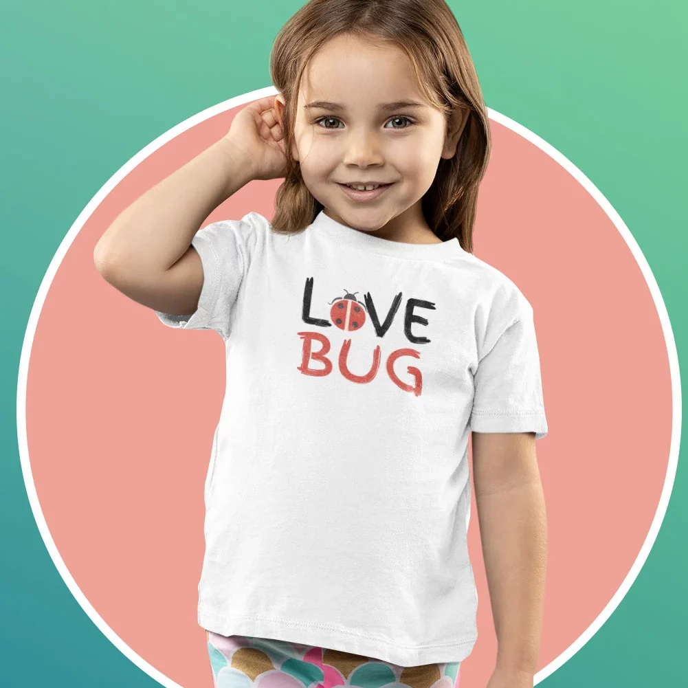 Love Bug Kids' T-shirt / Short Sleeved Tee / Valentines Day clothing